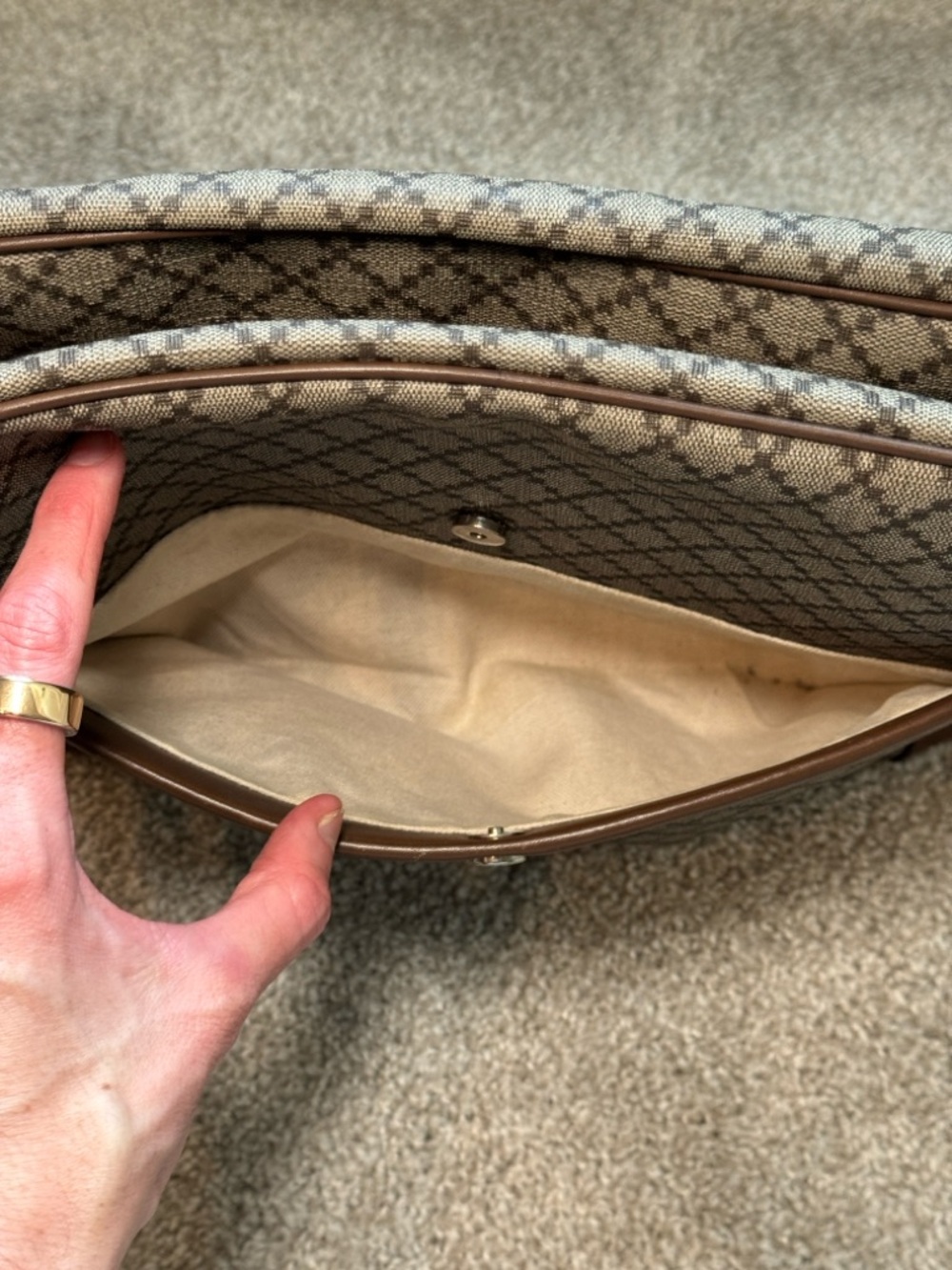 GUCCI Diamante Coated Canvas Messenger Bag - Picture 4 of 16